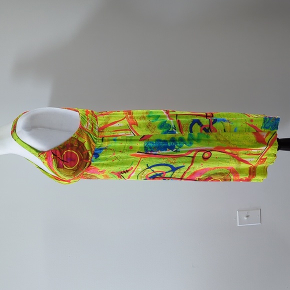 Virna Drò Graffiti Print Sleeveless Dress - Picture 2 of 14